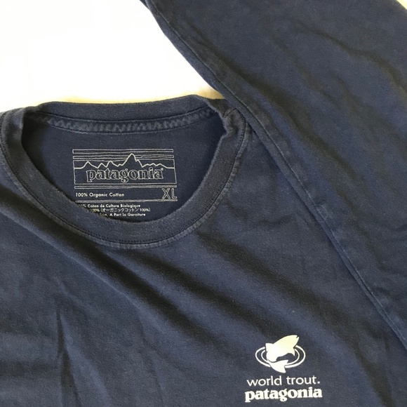 Patagonia World Trout Long Sleeve Tee T-Shirt XL - Picture 3 of 4